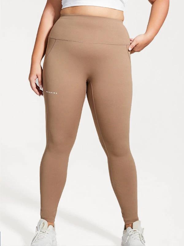 Women's Plus Size Running Sweatpants High Waist Hip Lift Alphabet Quick Dry Yoga Pants by Lady Ros
