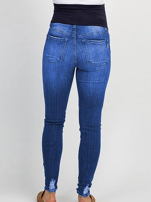 Maternity Jeans - High Waist Belly Support Casual Pants by Lady Ros
