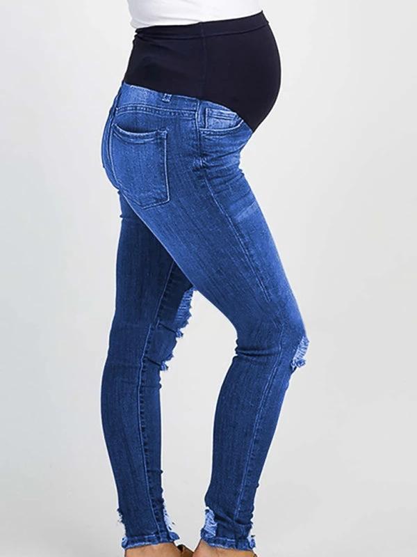 Maternity Jeans - High Waist Belly Support Casual Pants by Lady Ros