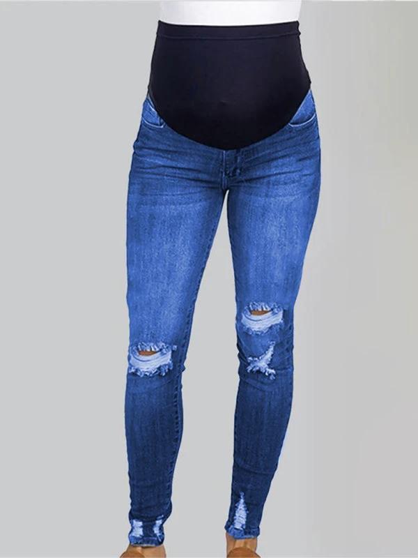 Maternity Jeans - High Waist Belly Support Casual Pants by Lady Ros