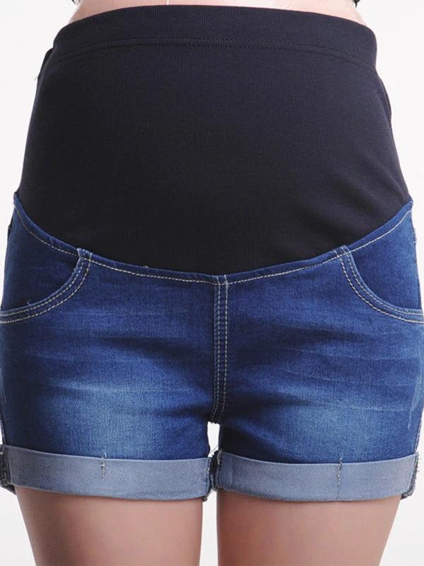 Maternity Denim Casual Tummy Shorts by Lady Ros