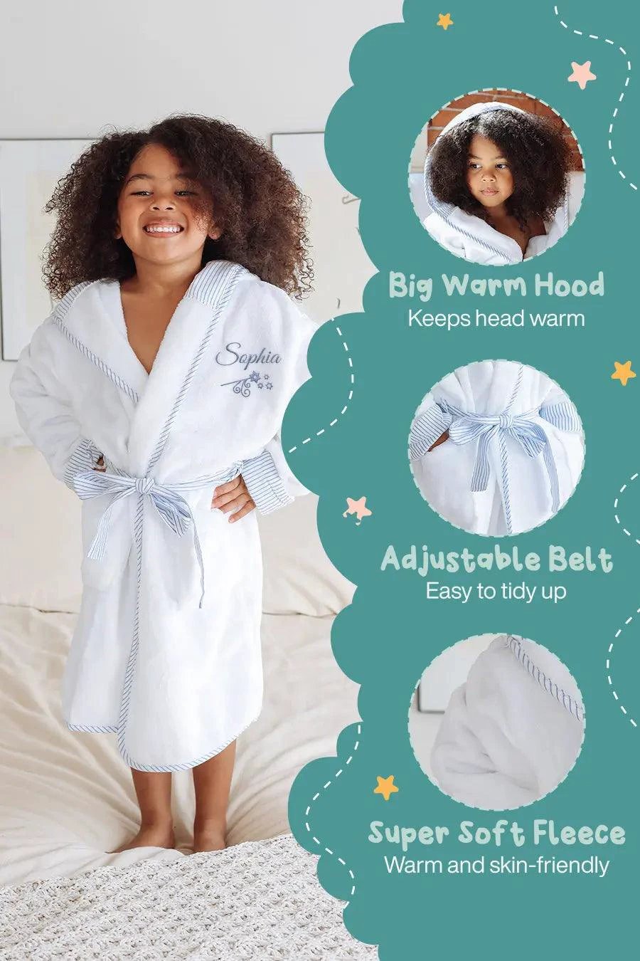 Kids Plush Robe – Ultra Soft, Safe & Cozy for Toddlers & Kids by Lotus Linen