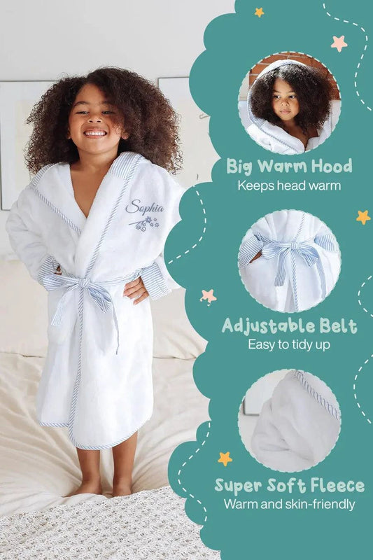 Kids Plush Robe – Ultra Soft, Safe & Cozy for Toddlers & Kids by Lotus Linen