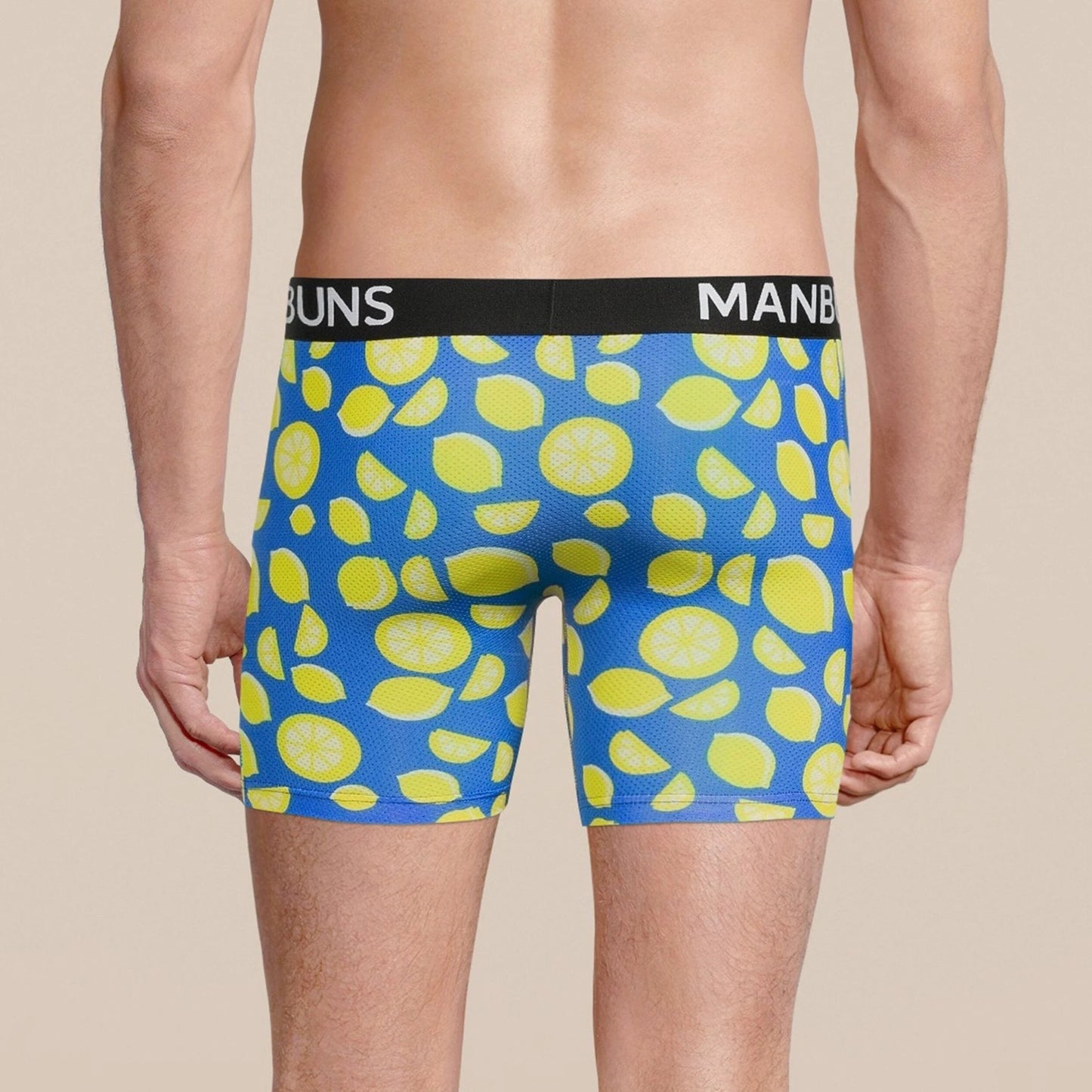 Men's Lemon Boxer Brief Underwear by MANBUNS