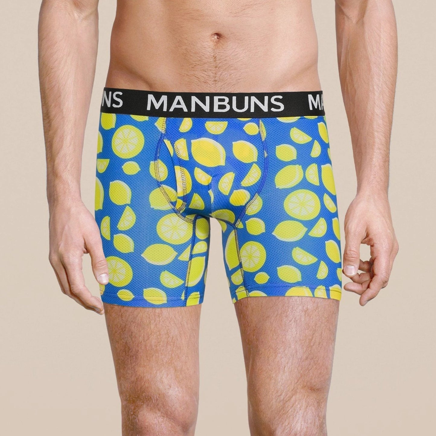 Men's Lemon Boxer Brief Underwear by MANBUNS