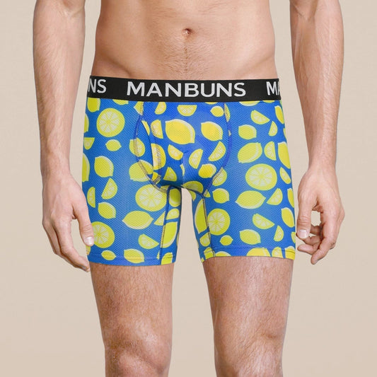 Men's Lemon Boxer Brief Underwear by MANBUNS