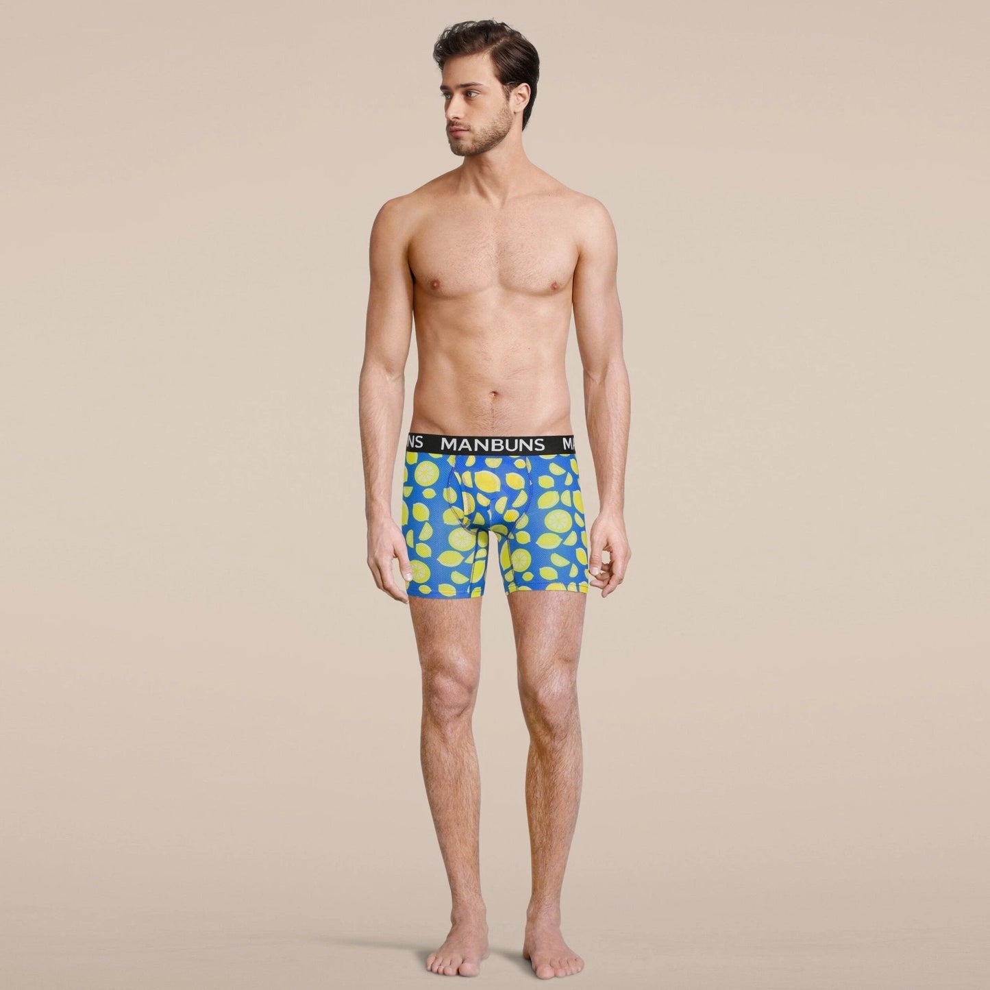 Men's Lemon Boxer Brief Underwear by MANBUNS