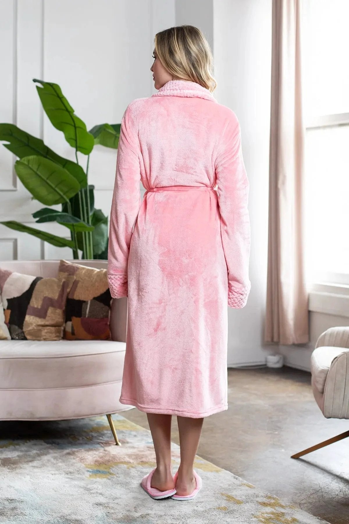 Women's Ultra Soft Plush Bathrobe by Lotus Linen