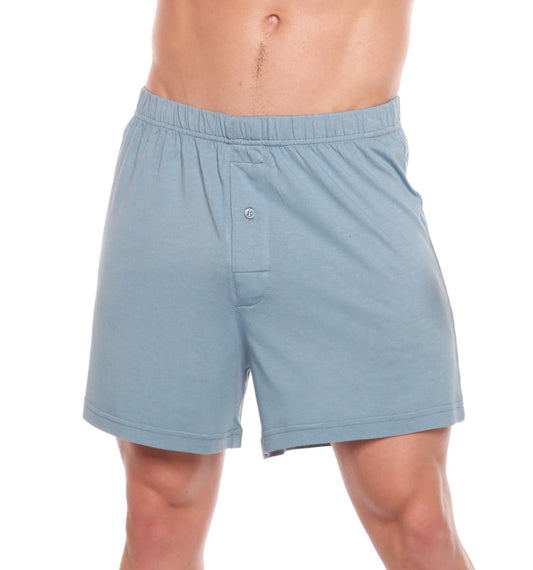 Men's Bamboo Viscose/Cotton Boxer Style Underwear Steel Blue Color - 3-pack by Spun Bamboo