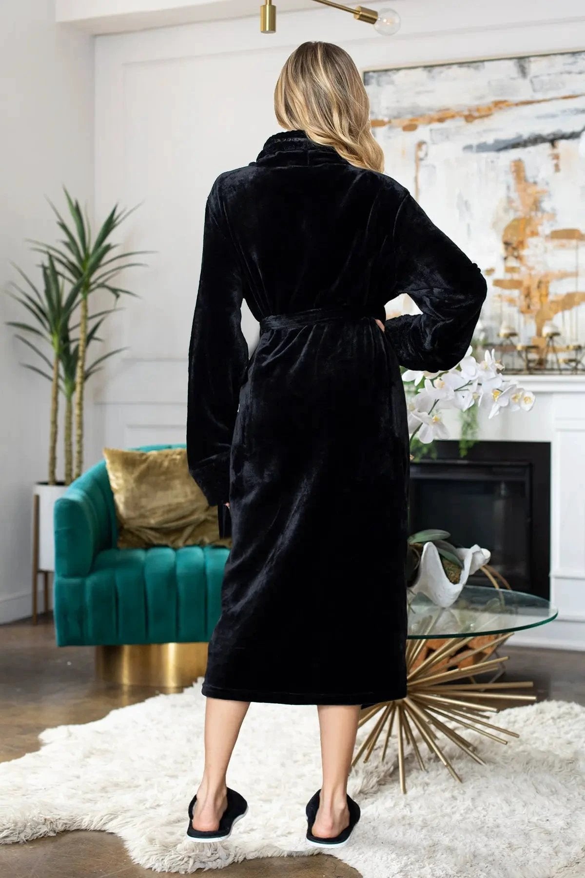 Women's Ultra Soft Plush Bathrobe by Lotus Linen