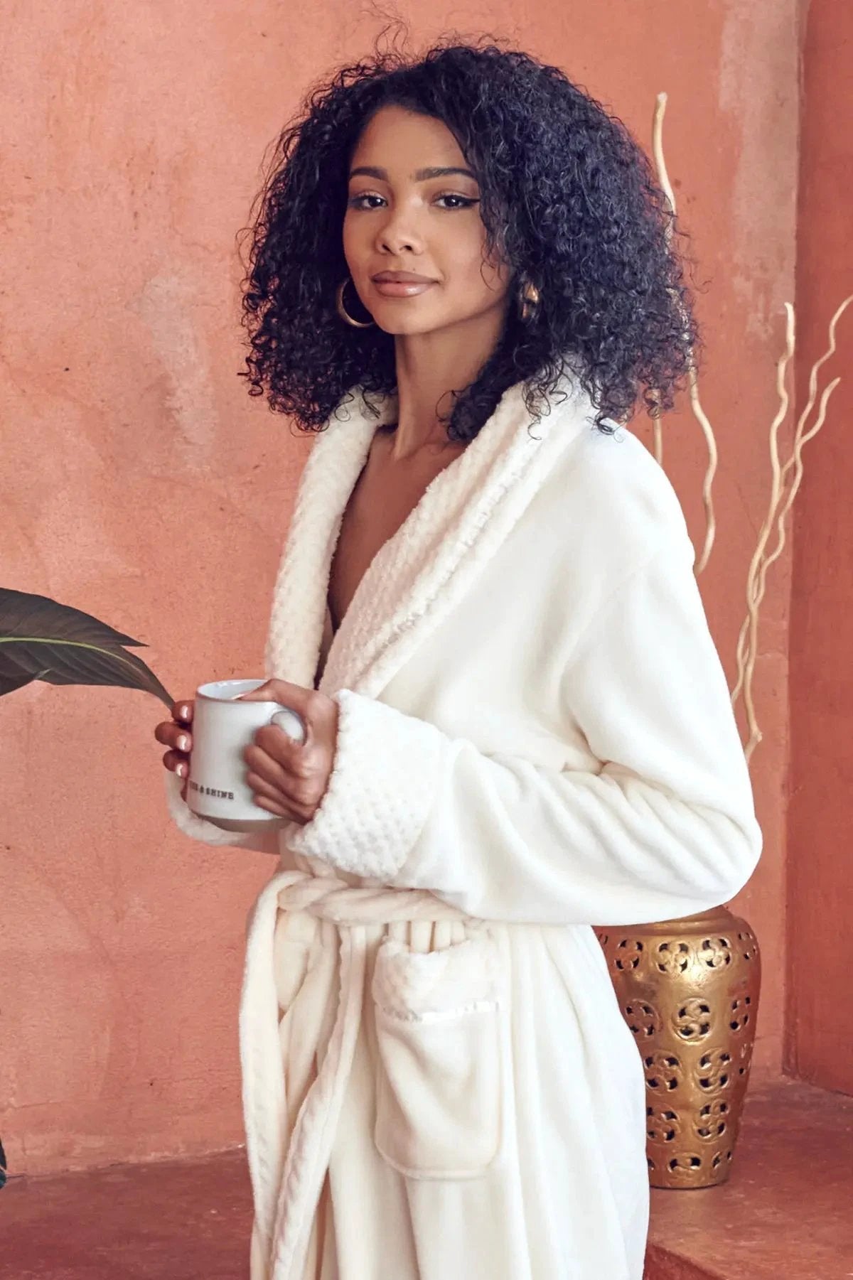 Women's Ultra Soft Plush Bathrobe by Lotus Linen
