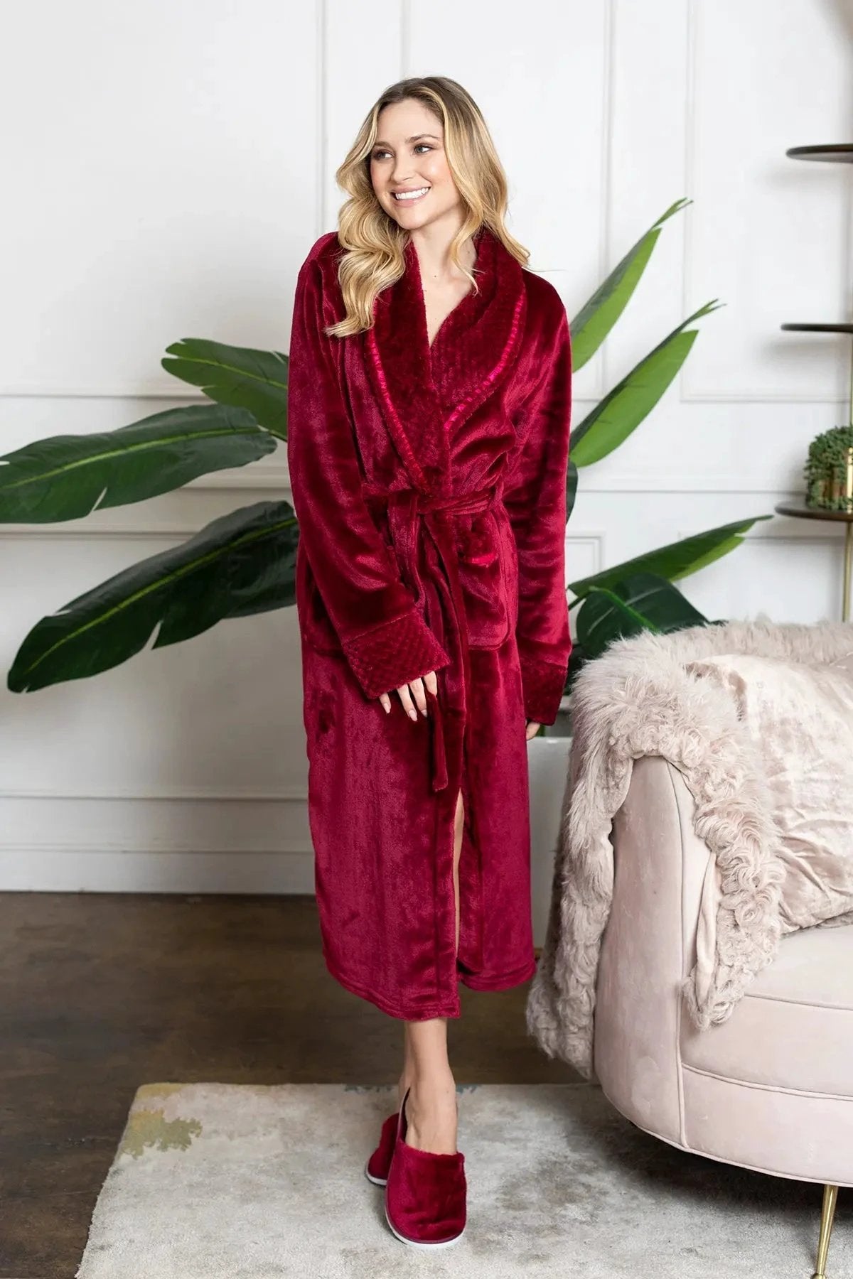 Women's Ultra Soft Plush Bathrobe by Lotus Linen