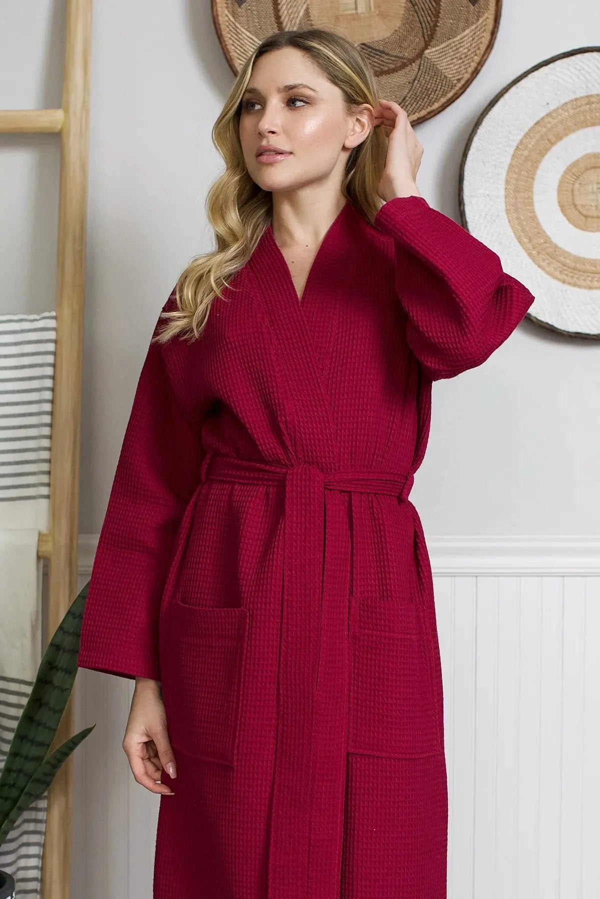 Waffle Robe Womens – Lightweight, Quick-Dry Spa Comfort by Lotus Linen