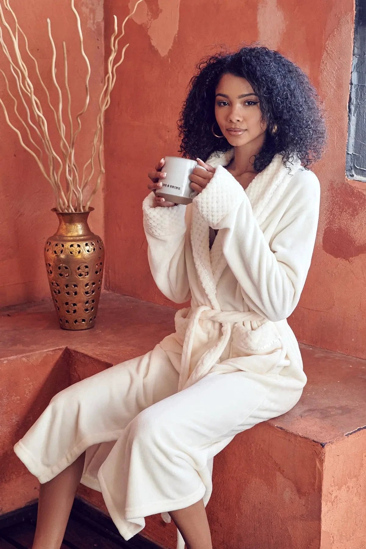 Women's Ultra Soft Plush Bathrobe by Lotus Linen