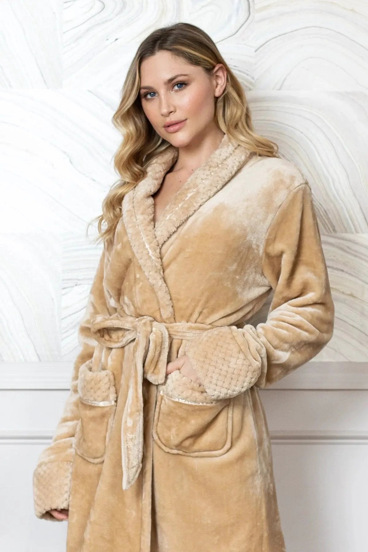 Women's Ultra Soft Plush Bathrobe by Lotus Linen