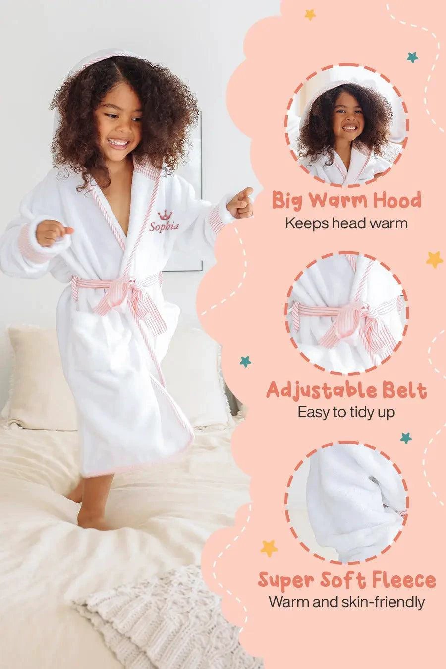 Kids Plush Robe – Ultra Soft, Safe & Cozy for Toddlers & Kids by Lotus Linen