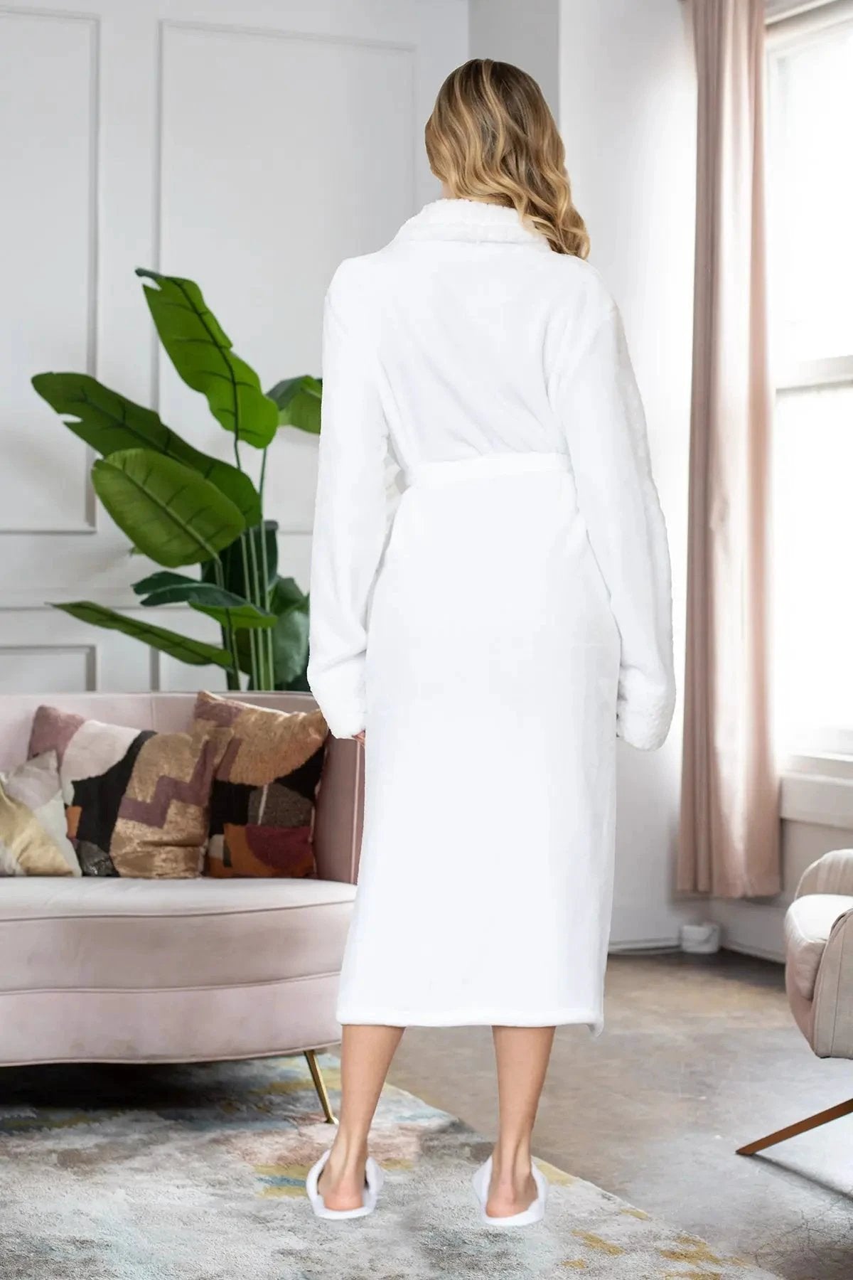 Women's Ultra Soft Plush Bathrobe by Lotus Linen
