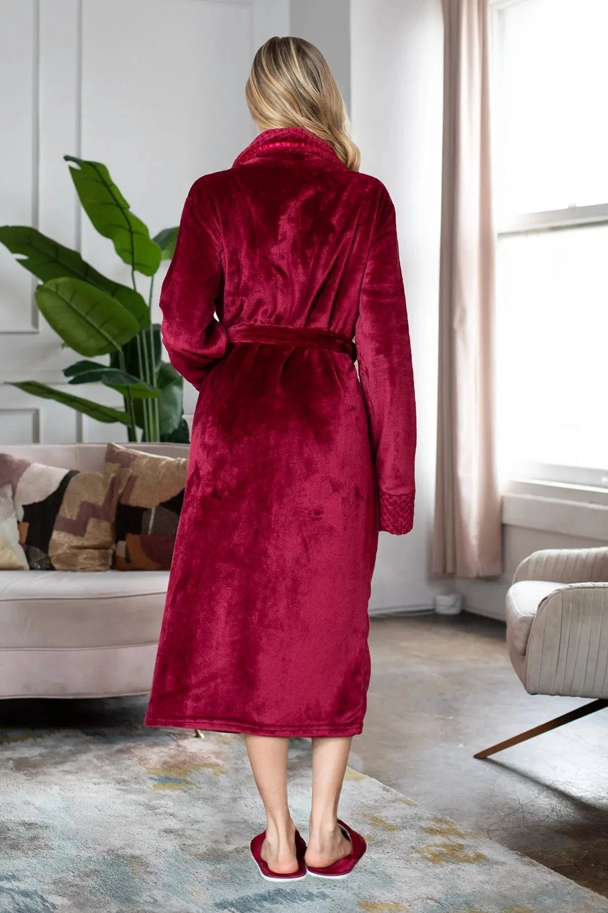 Women's Ultra Soft Plush Bathrobe by Lotus Linen