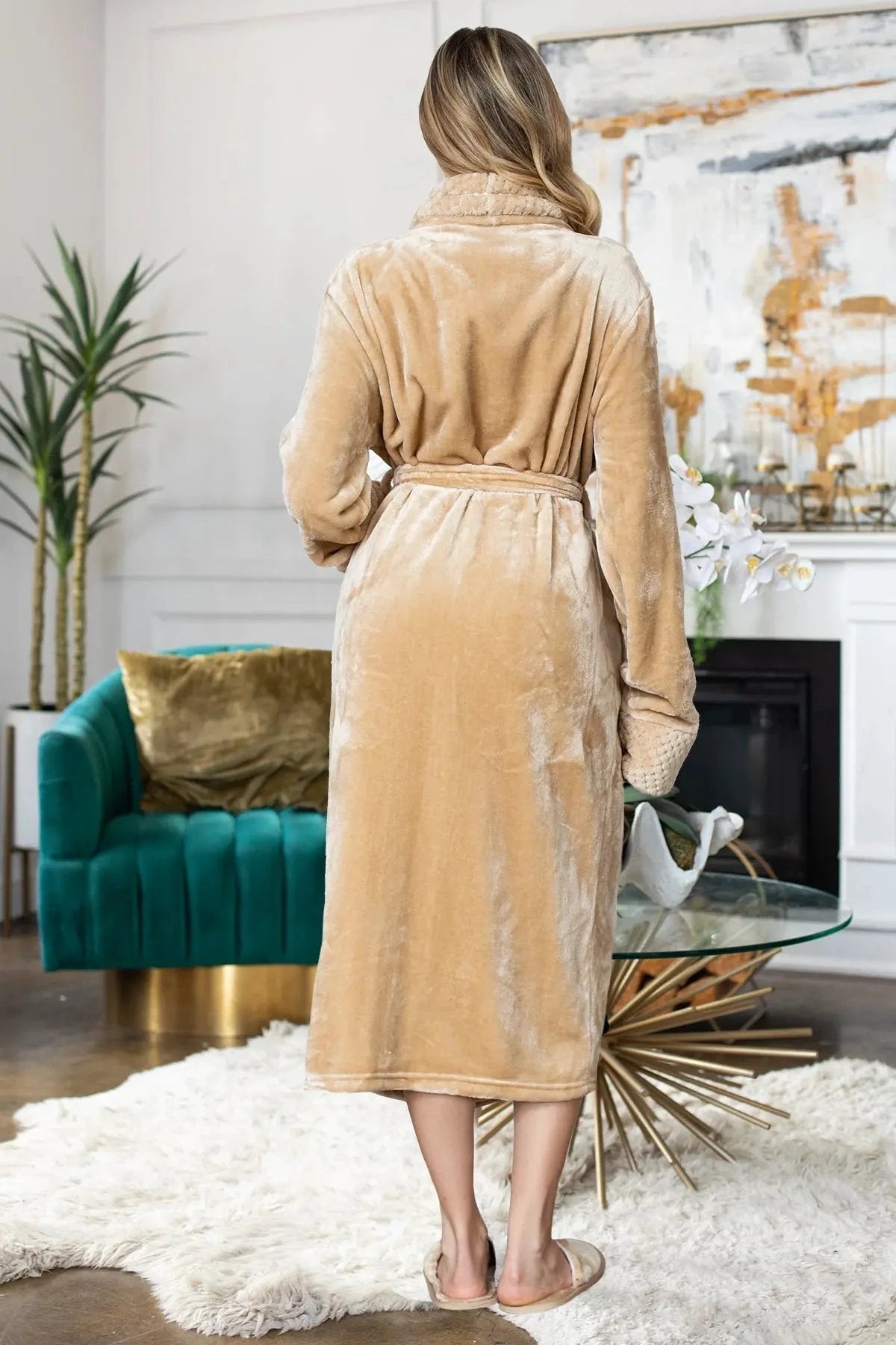 Women's Ultra Soft Plush Bathrobe by Lotus Linen