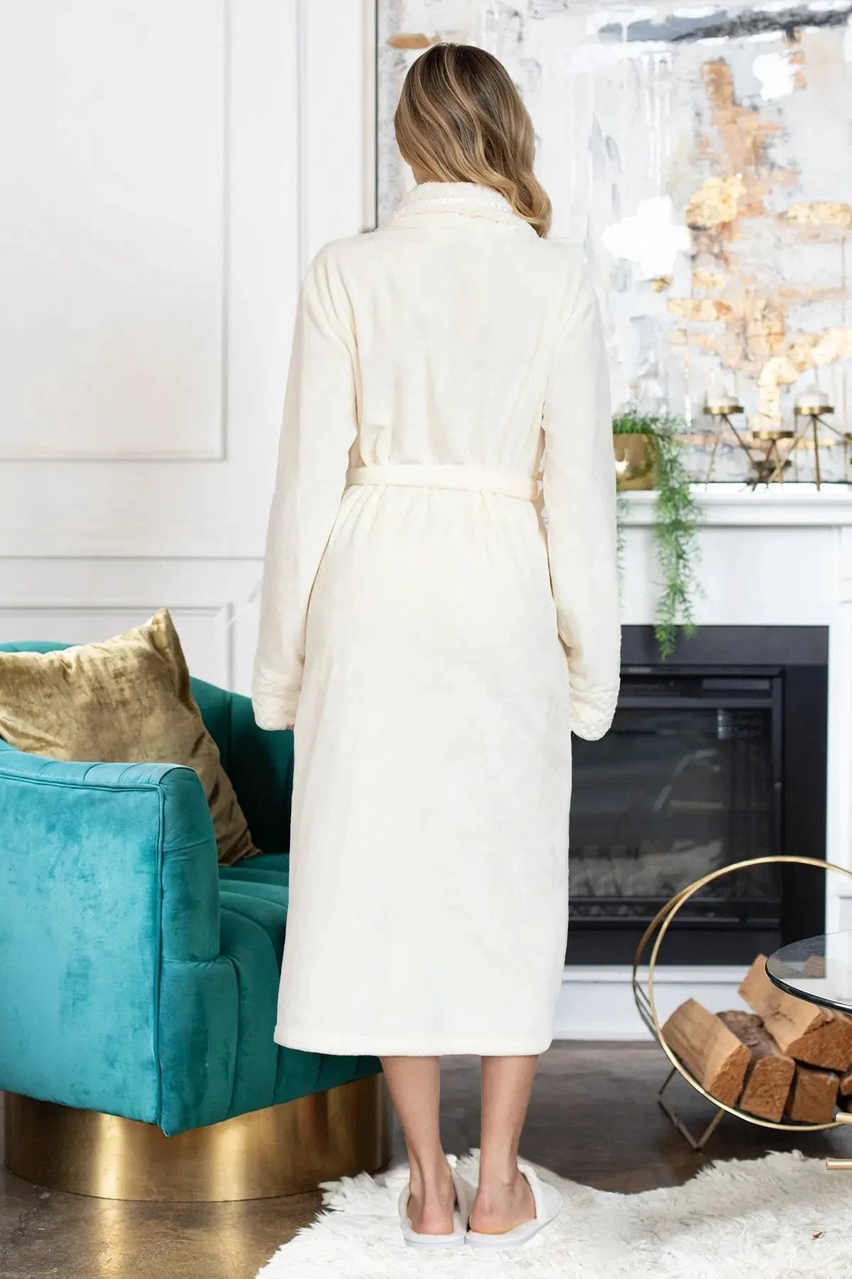 Women's Ultra Soft Plush Bathrobe by Lotus Linen